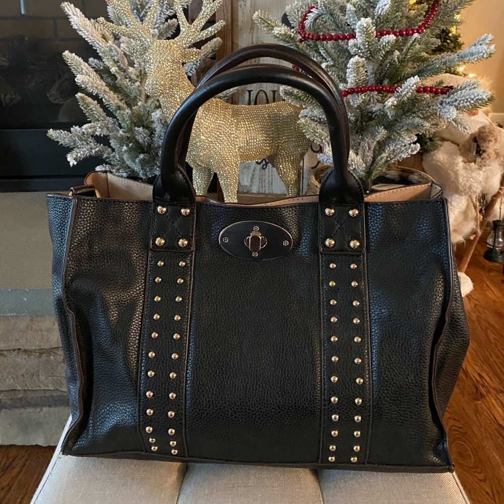 Beautiful black studded bag!